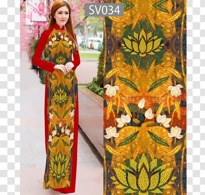 Áo Dài Textile Material Sản Phẩm Kimono - Costume - Ao Dai Transparent PNG