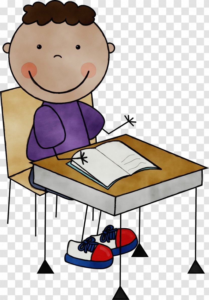 Child Clip Art Writing Teacher Image - Worksheet Transparent PNG