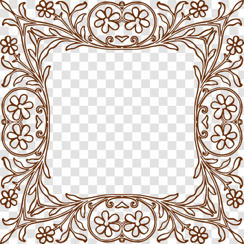 Picture Frame Flower Paper - Watercolor - Floral Transparent PNG