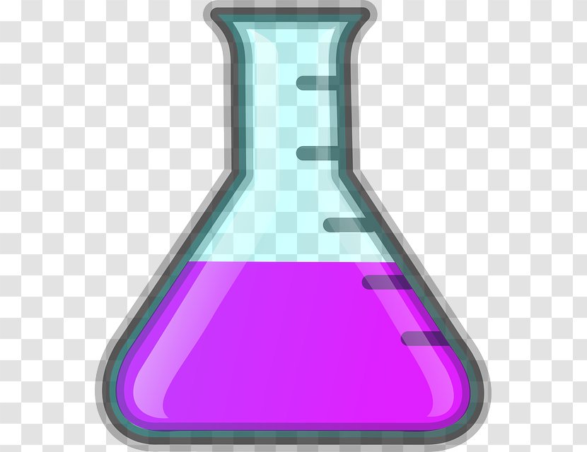 Laboratory Flasks Beaker Chemistry Erlenmeyer Flask - Cartoon Transparent PNG