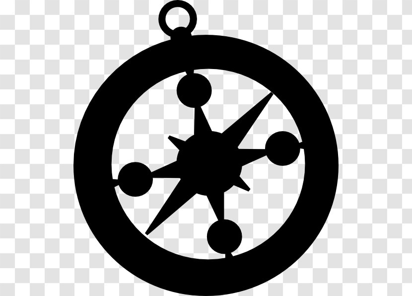Compass Rose Download Clip Art - Black And White Transparent PNG