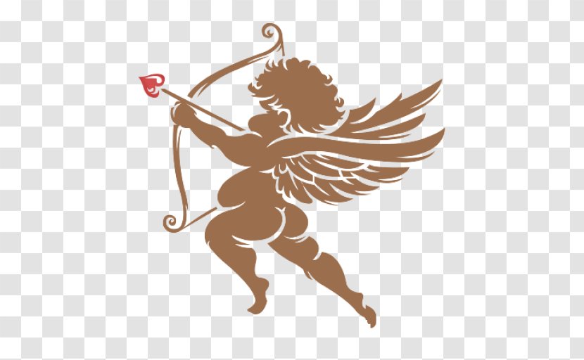 Silhouette Cupid Royalty-free - Mythical Creature Transparent PNG