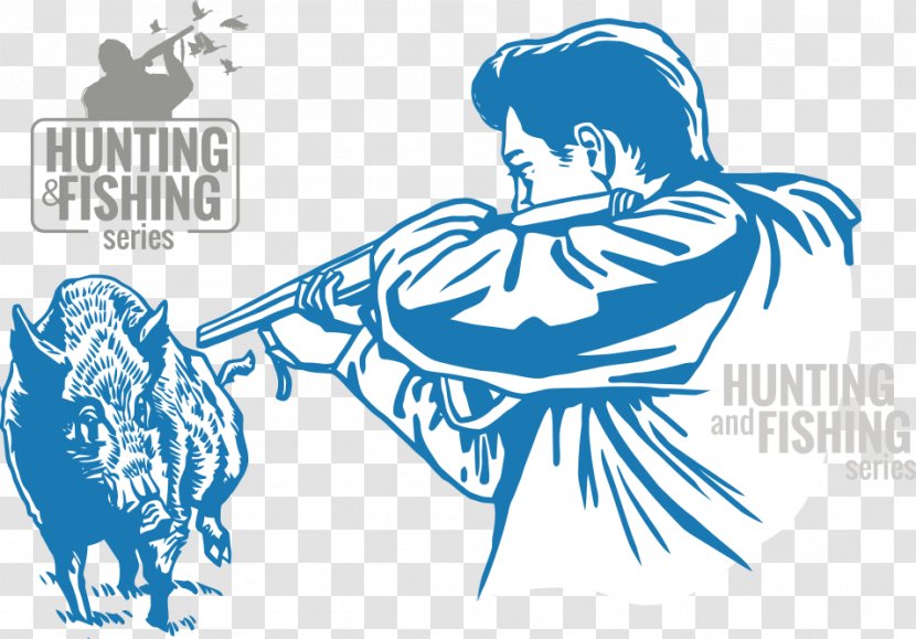 Wild Boar Hunting Euclidean Vector Illustration - Tree - Fight Hunters Transparent PNG