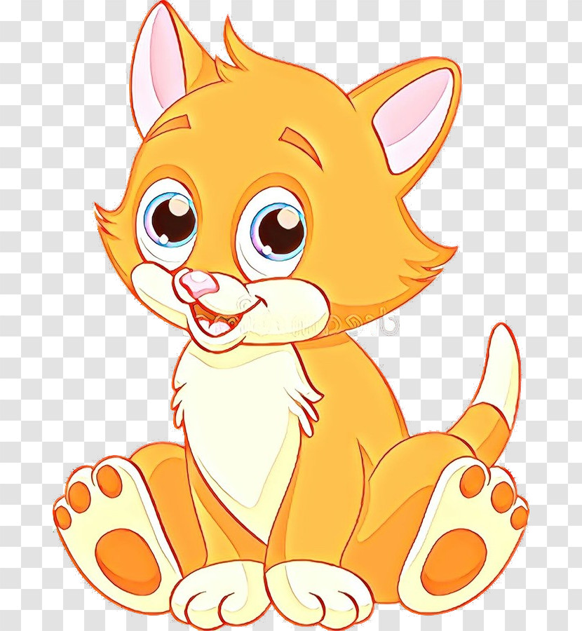 Cartoon Whiskers Tail Fox Red Fox Transparent PNG