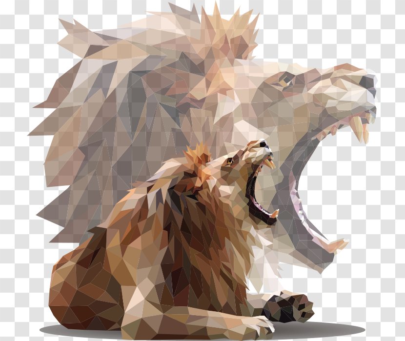 Lion Roar - Abstract Art Transparent PNG