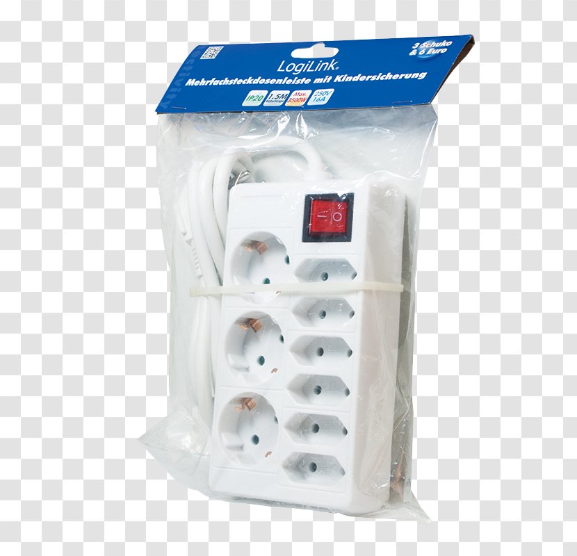 Schuko Extension Cords Power Strips & Surge Suppressors Computer Euro - Technology - Lps Transparent PNG