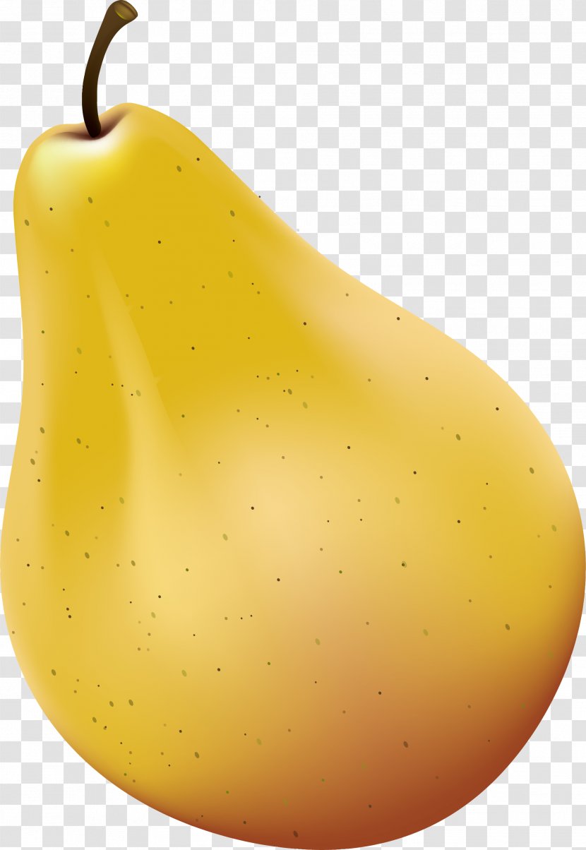 Pear Fruit Auglis - Hand Painted Yellow Transparent PNG