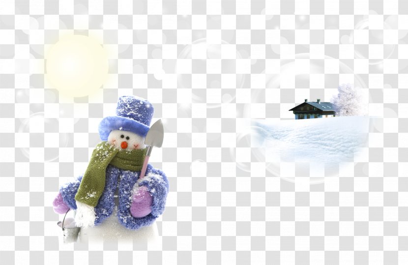 Snow Gratis Hat - Dressed Snowman And Bubble Of The House Transparent PNG