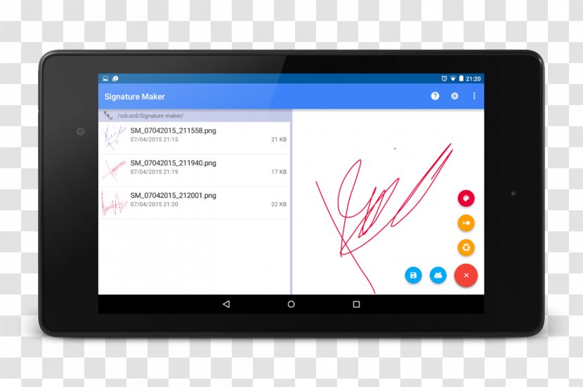 Tablet Computers Android - Mobile Device - Signature Email Transparent PNG