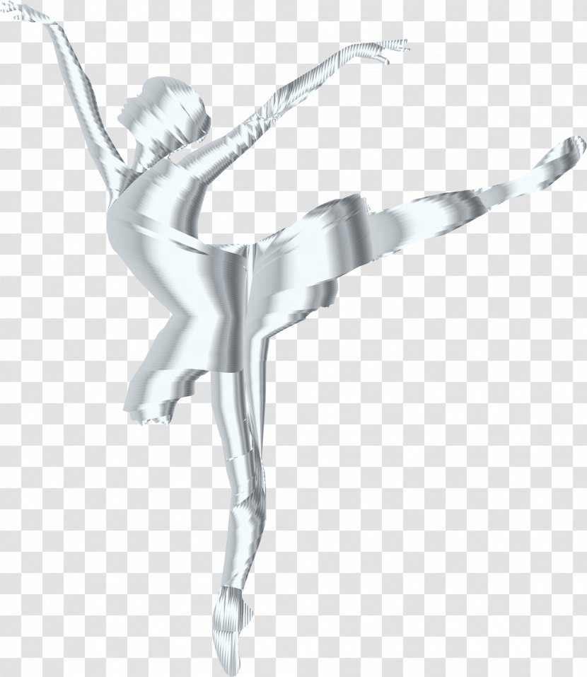 Ballet Dancer T-shirt Silhouette - Frame - Silver Transparent PNG