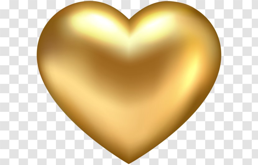 Gold Heart Clip Art - Love Transparent PNG