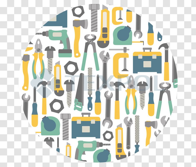 Tool Boxes Spanners Woven Fabric Craft - Tools Pattern Transparent PNG