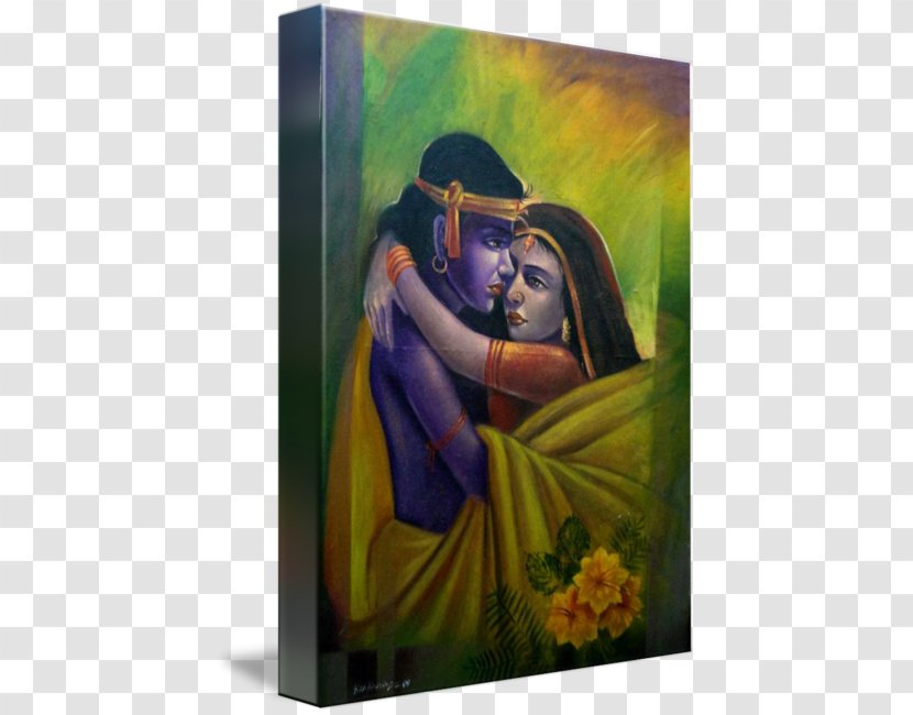 Painting Radha Krishna Art - Oil Paint Transparent PNG