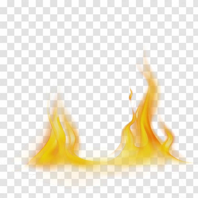 Flame Fire Yellow Heat - Watercolor Transparent PNG