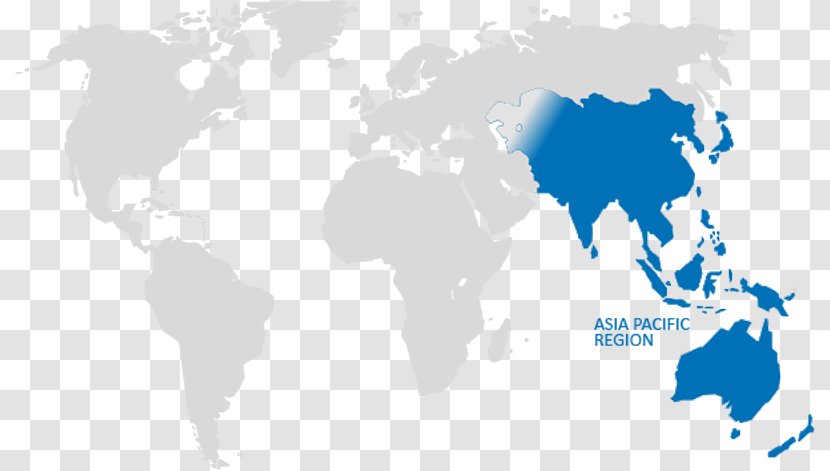 Globe World Map Blank - Asia Pacific Transparent PNG