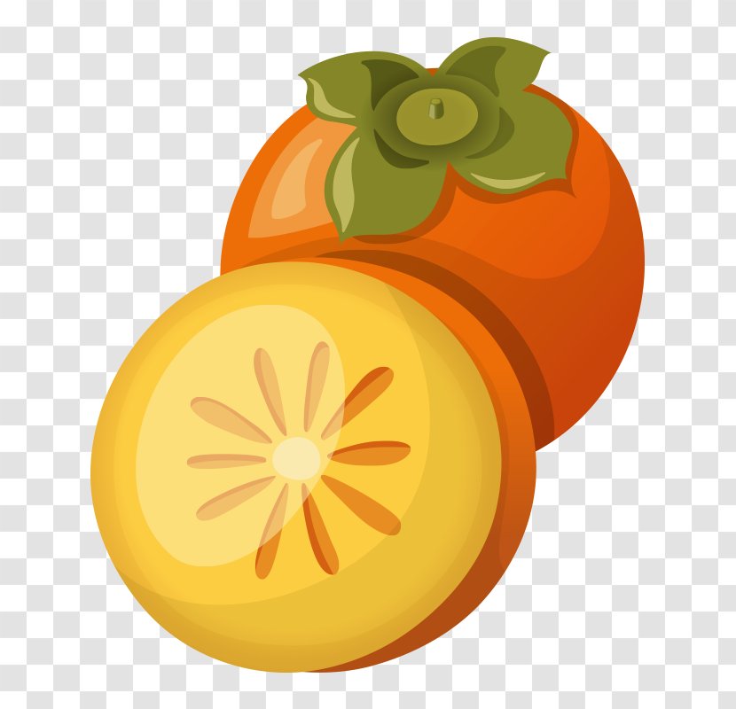 Fruit Persimmon Papaya Vecteur - Tangerine - Fruit,persimmon Transparent PNG