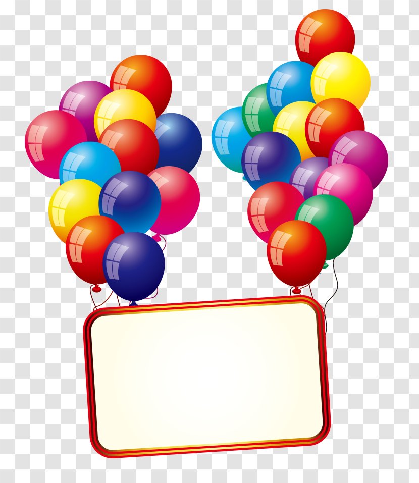 Balloon Modelling Birthday Clip Art - Picture Frame - Billboard Transparent PNG