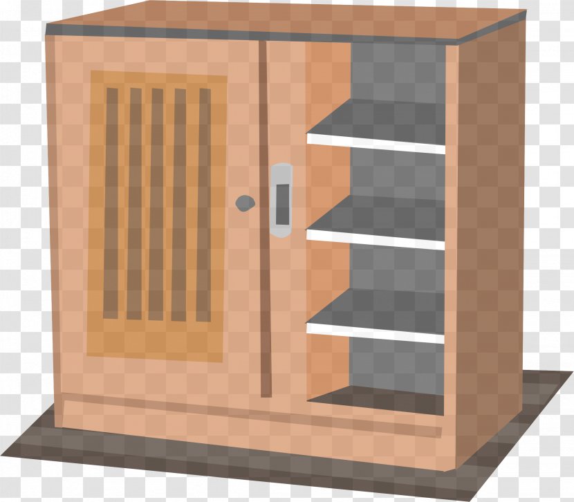 Furniture Cupboard Shelf Wardrobe Shelving - Door Wood Transparent PNG