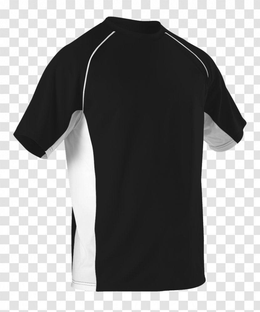 T-shirt Sleeve Crew Neck Jersey - T Shirt - Black And White Baseball Transparent PNG