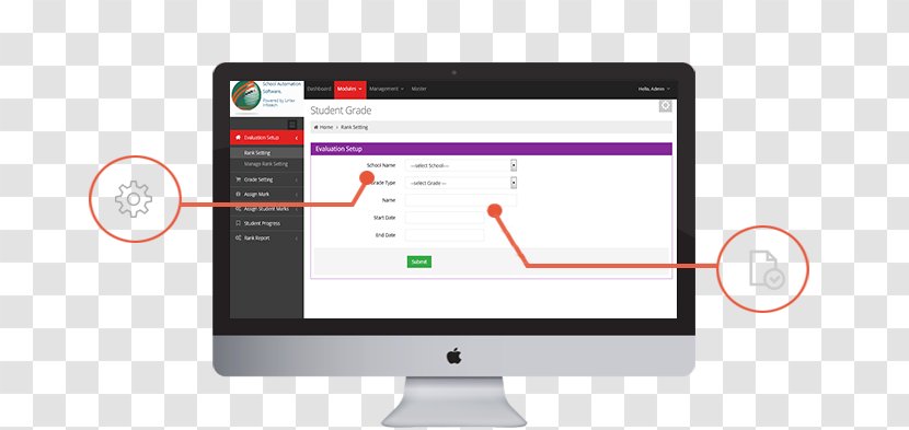 Computer Software Project Management Educational School Application - Web - Manage Settings Transparent PNG