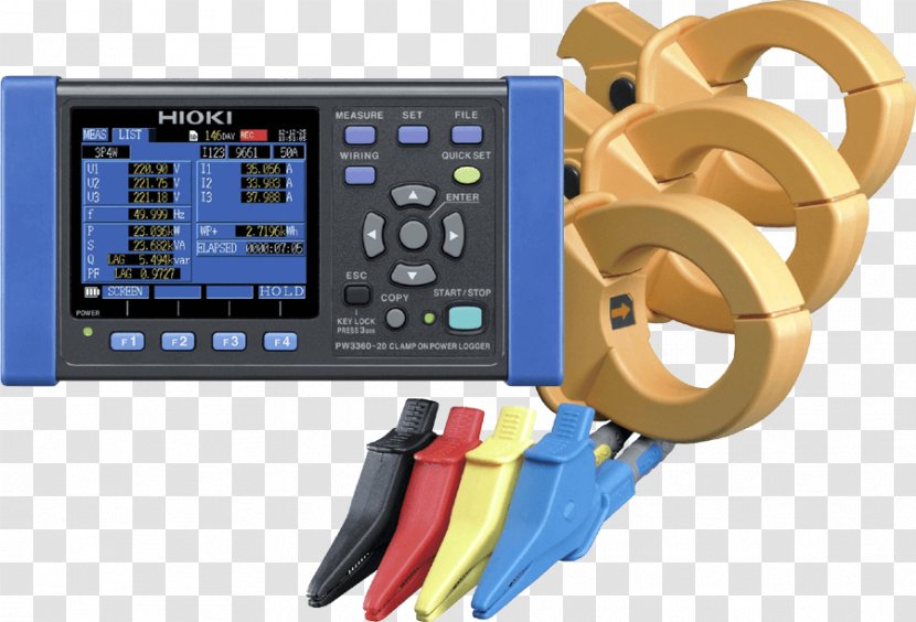 Data Logger Hioki E.E. Corporation Electric Power Quality Current Clamp - Multimeter Transparent PNG