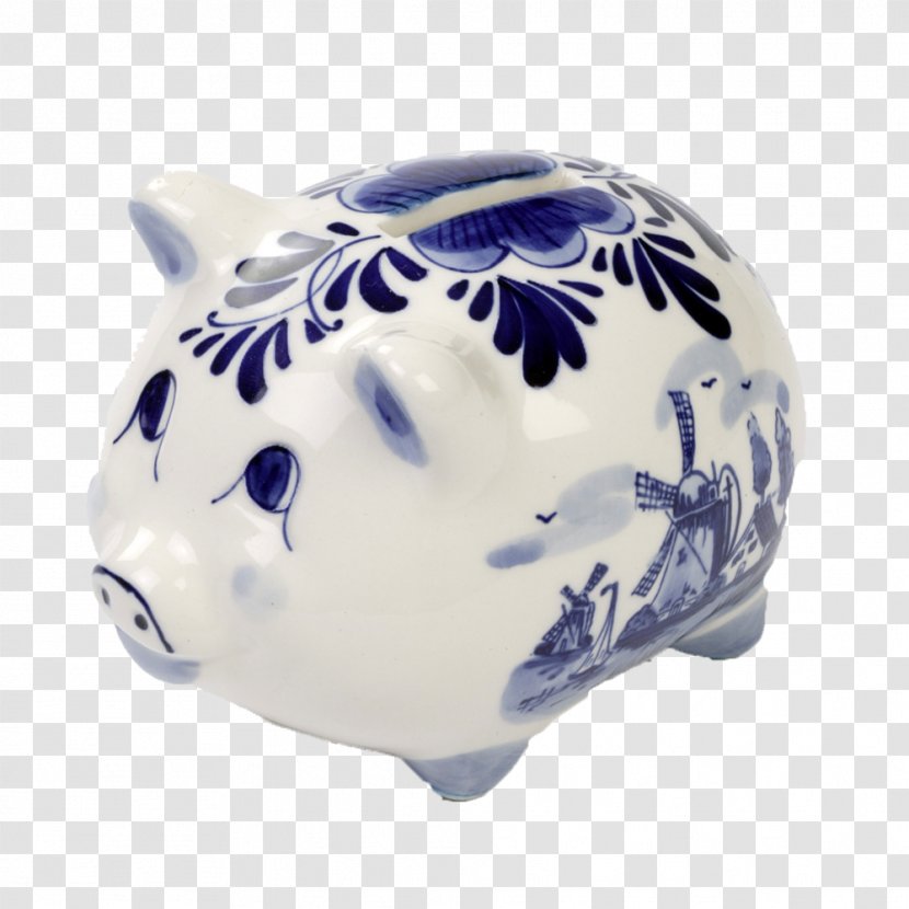 Delftware Piggy Bank Souvenir Ceramic - Snout - Child Transparent PNG