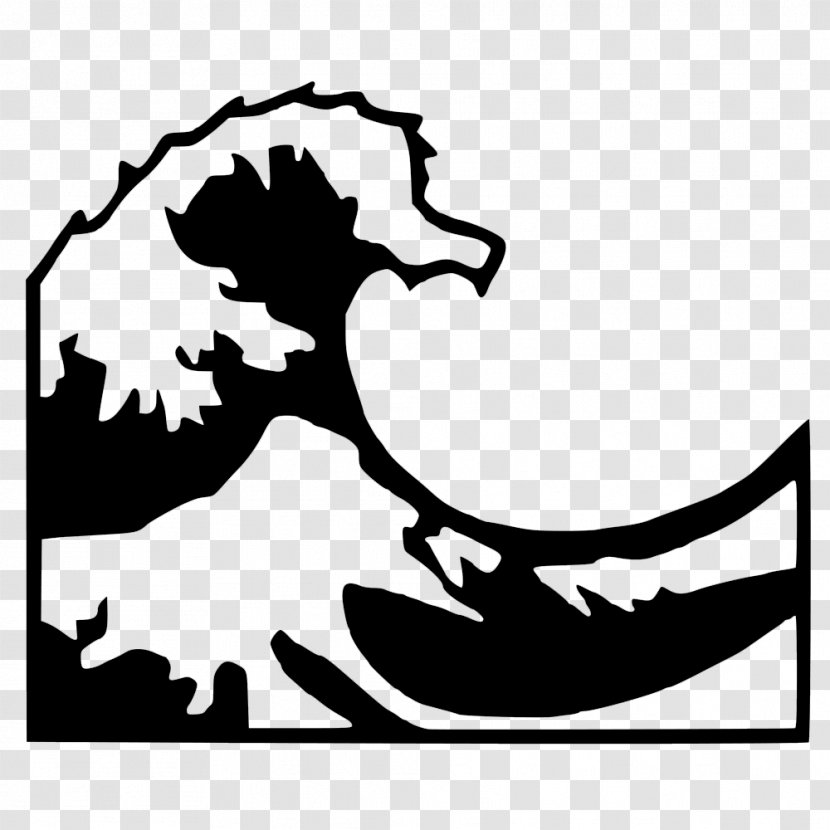 The Great Wave Off Kanagawa Emoji Wind Sticker - Ironon Transparent PNG