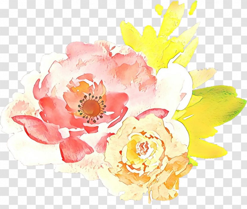 Flower Watercolor Paint Pink Petal Plant - Chinese Peony Flowering Transparent PNG