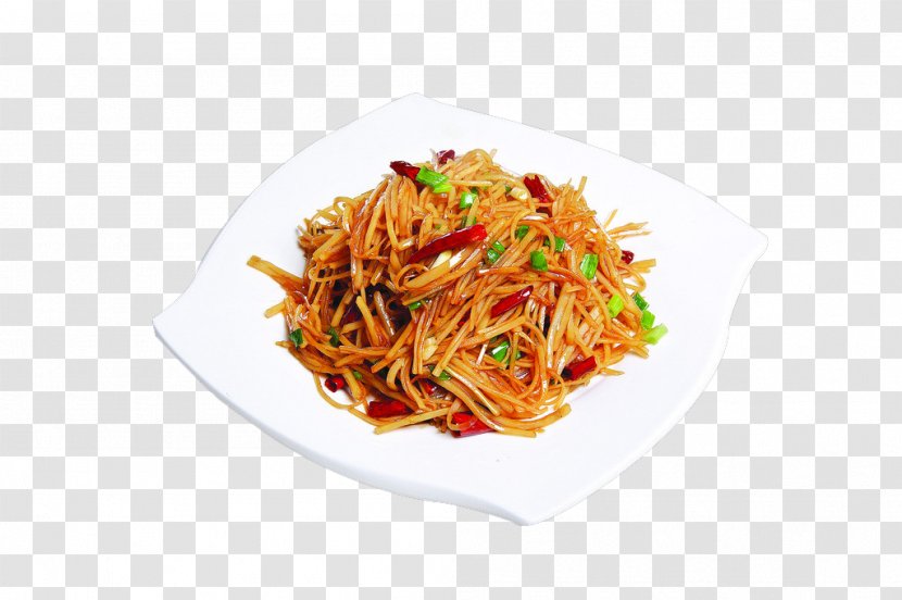 Spaghetti Alla Puttanesca Hot And Sour Soup Chow Mein Home Fries Thai Cuisine - Bucatini - Potatoes Wire Transparent PNG