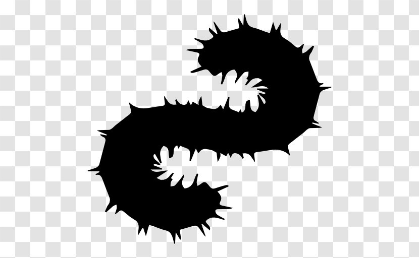 Worm Animal Icon - Shape - Caterpillar Silhouette Transparent PNG