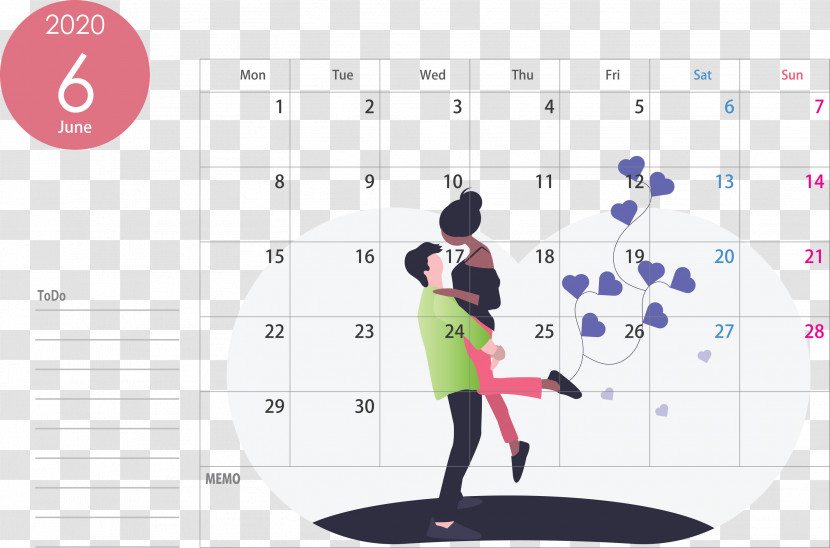 June 2020 Calendar 2020 Calendar Transparent PNG