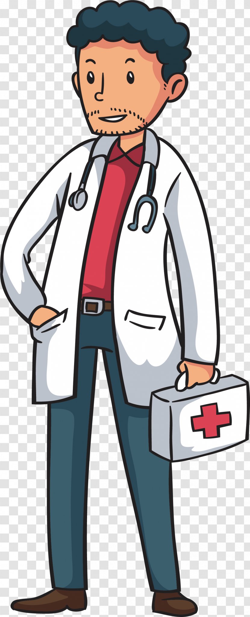Clip Art - Drawing - The Man With First Aid Kit Transparent PNG
