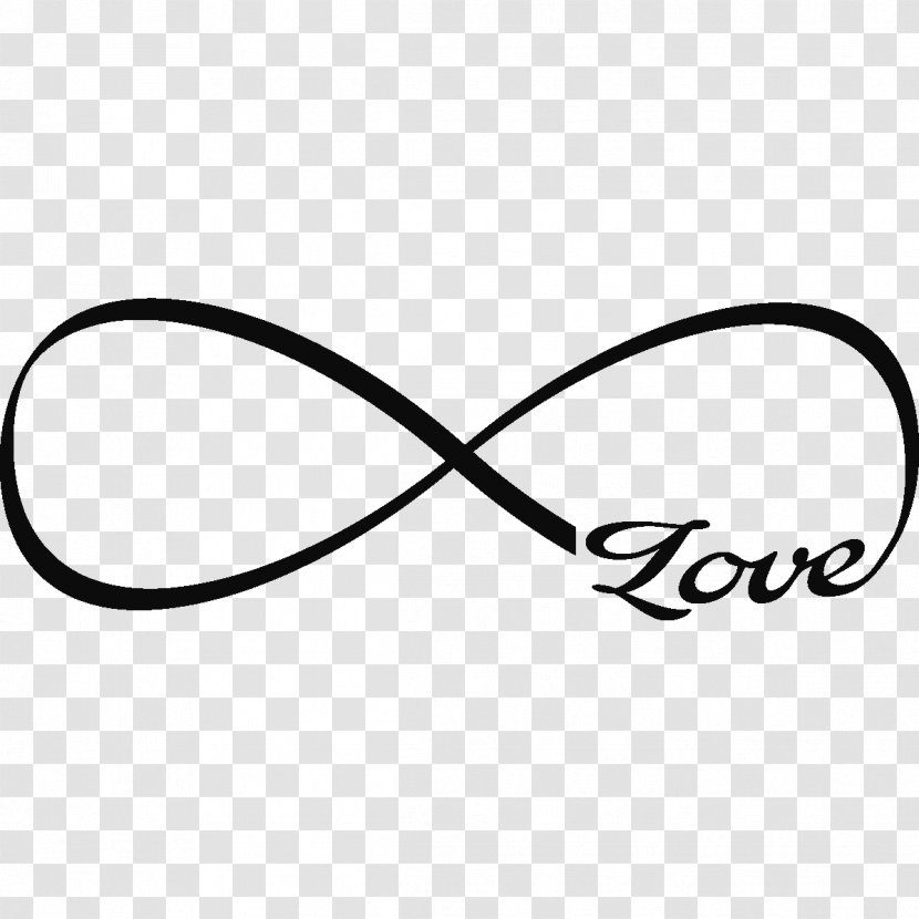 Sticker Infinity Symbol Tattoo Love Wall Decal - Black And White Transparent PNG