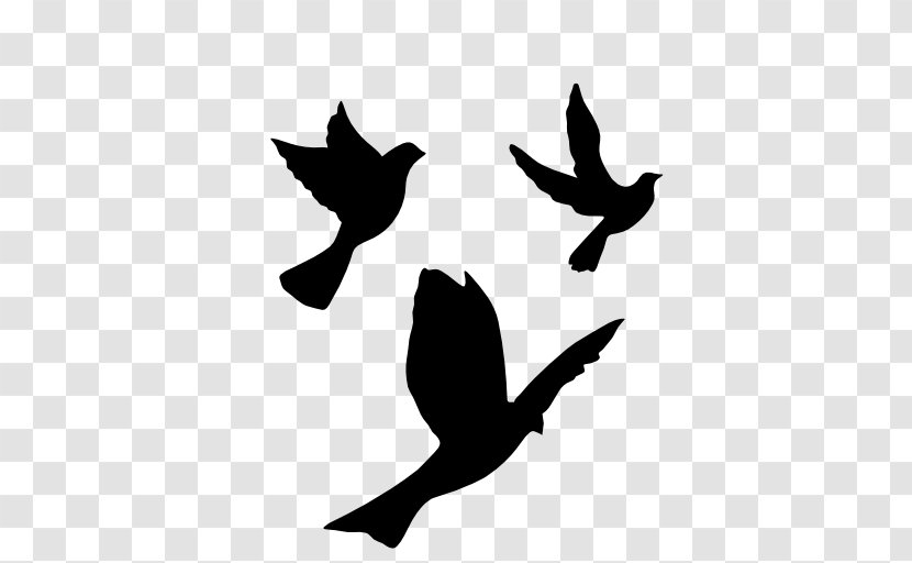 Bird Flight Stencil Silhouette Drawing - Fauna Transparent PNG