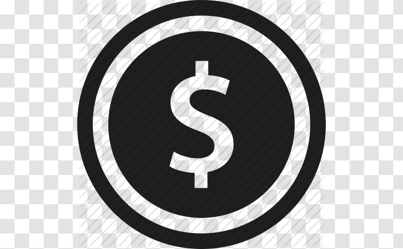 Coin Flat Design Icon - Symbol - Dollar Sign Outline Transparent PNG