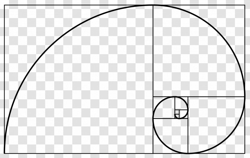 Fibonacci Number Golden Spiral Ratio Sequence Rectangle - Mathematics Transparent PNG