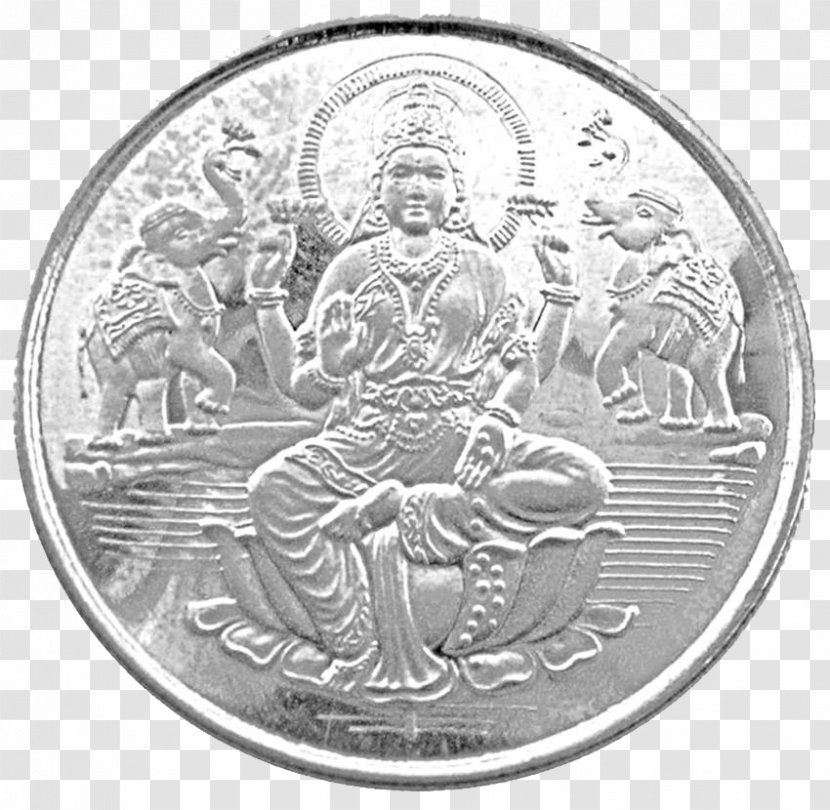 India Ganesha Lakshmi Silver Coin - Coins Transparent Image Transparent PNG