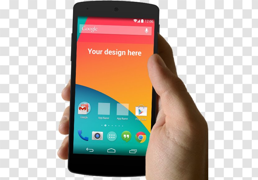 Nexus 5 4 Galaxy Mockup Android - Holding The Phone Display Prototype Transparent PNG