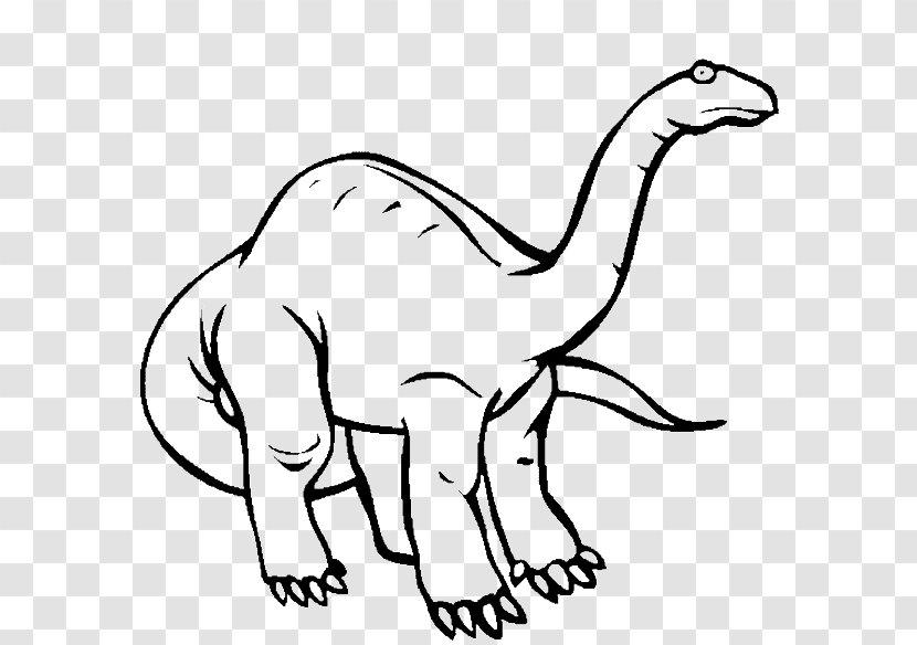 Apatosaurus Struthiomimus Brontosaurus Mosasaurus Coloring Book - White - Dinosaur Transparent PNG