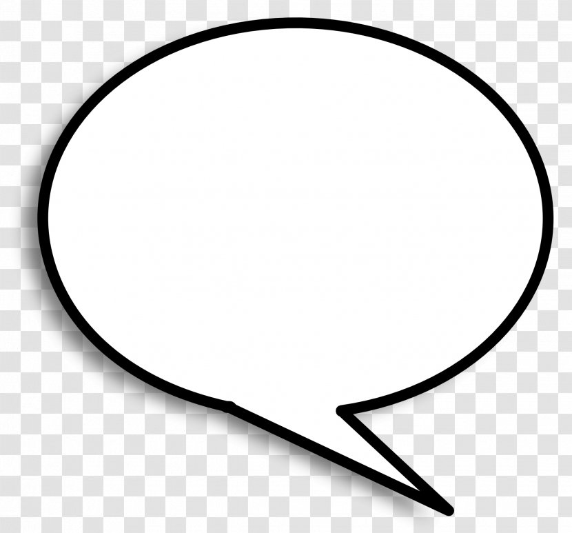 Line Angle Point Black And White - Speech Bubble Transparent PNG