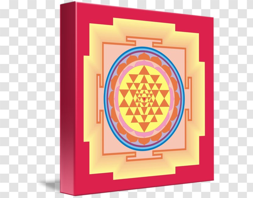 Sri Yantra Sacred Geometry Gallery Wrap Wall Decal Transparent PNG
