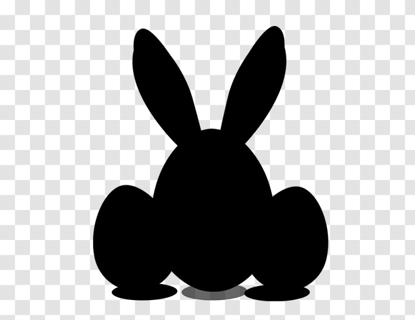 Domestic Rabbit Hare Clip Art Pattern Silhouette - Black M - Easter Bunny Transparent PNG