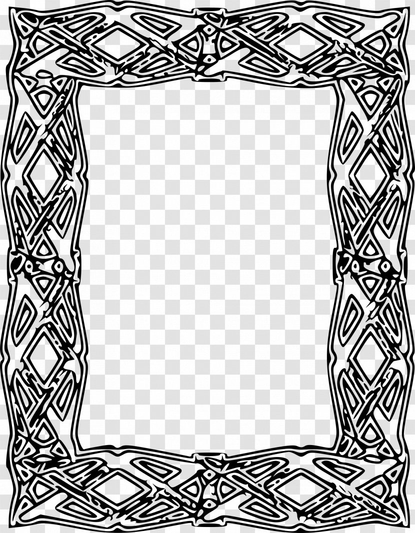 Picture Frame Clip Art - White - Outline Cliparts Transparent PNG