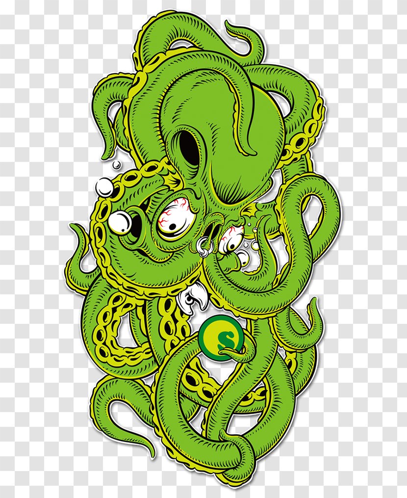 Graphic Design Art Octopus - Green Business Card Transparent PNG
