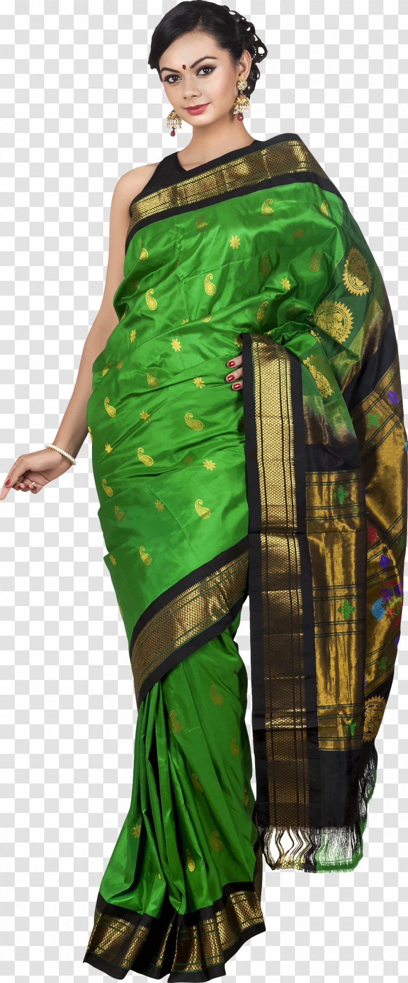 Paithani Wedding Sari Silk - Handloom Saree Transparent PNG