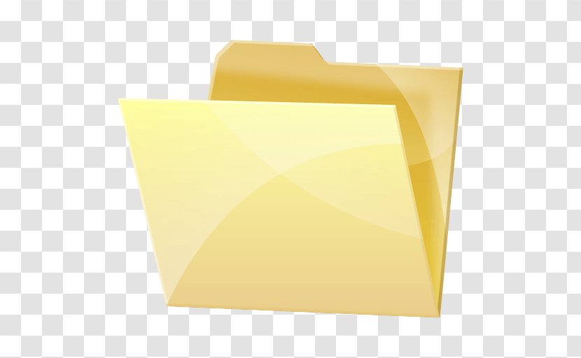 Paper Yellow Angle Font - Folder Image Transparent PNG