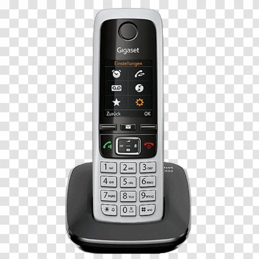 Gigaset C430 Cordless Telephone Communications Digital Enhanced Telecommunications - Electronics - Taça Copa Do Mundo Transparent PNG