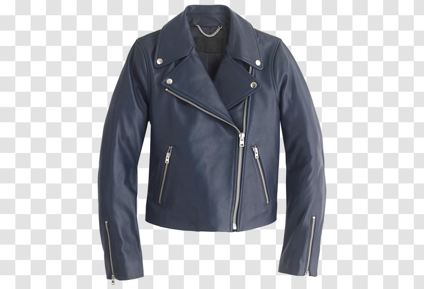 Leather Jacket Coat Blouson - Zipper Transparent PNG