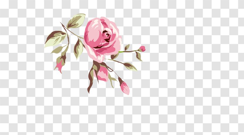 Rose Animation - Red - Watercolor Flowers Transparent PNG