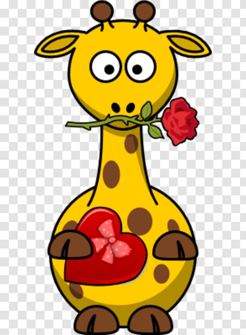 Giraffe Okapi Free Content Clip Art - Funny Valentine Clipart Transparent PNG